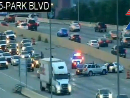 Three vehicle-accident spotted this morning in Plano, TX.