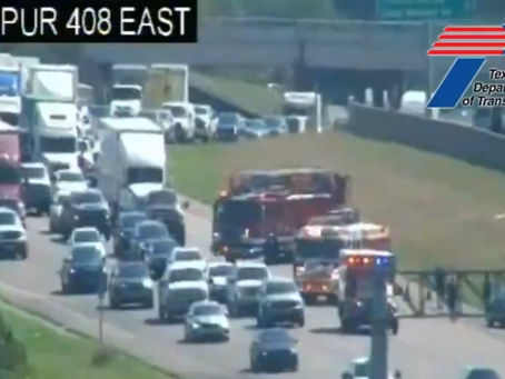 Two car accident on IH-20 prompts attention from Fire and Ambulance - Dallas, TX.