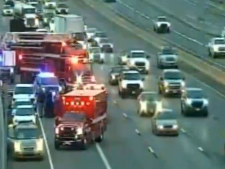 Four vehicle "chain" accident was reported in Irving, TX early Thursday morning.