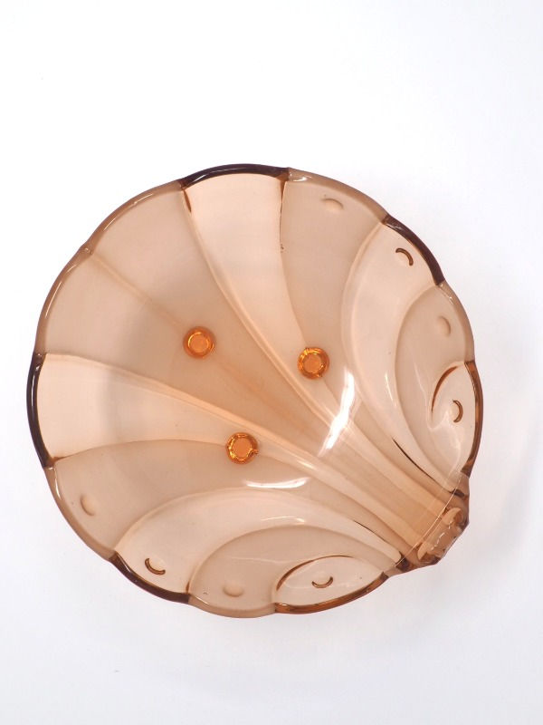 Large Glass Shell Serving Bowl