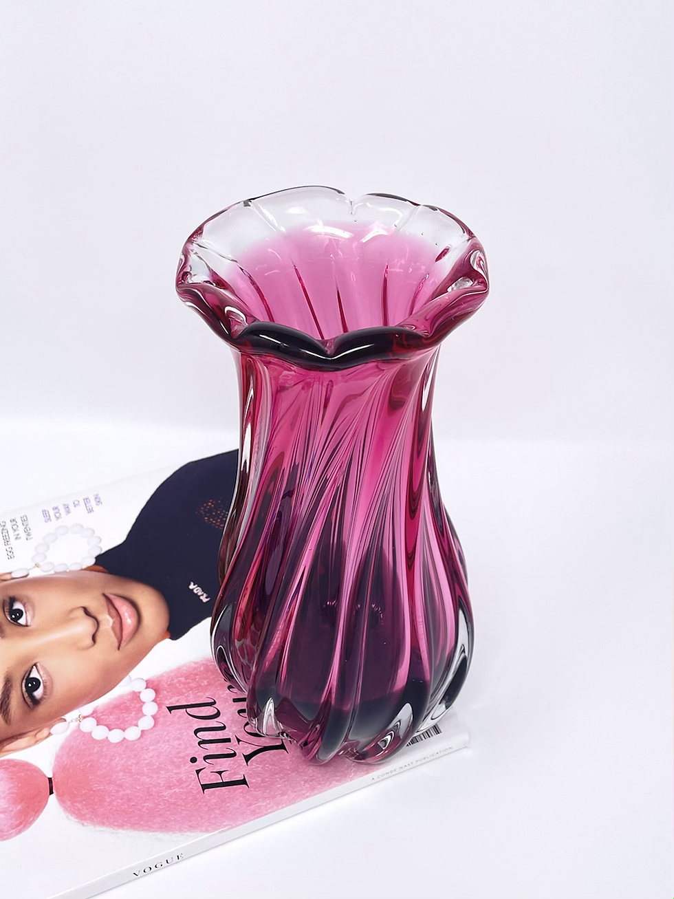 Thumbnail: Pink and Purple Spiral Vase