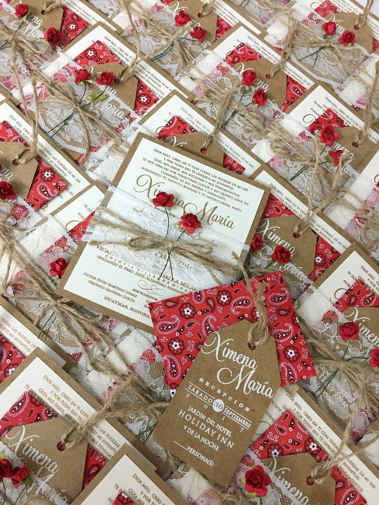 Invitaciones bandana quince años