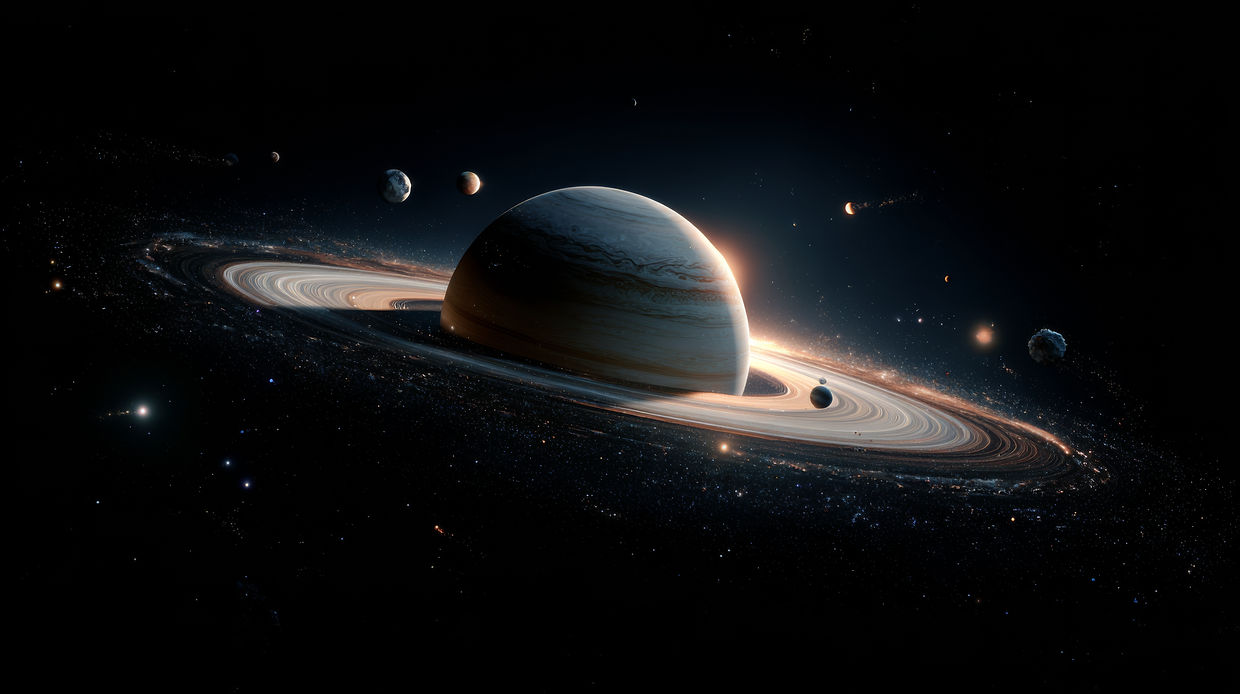 Saturn and it's moons