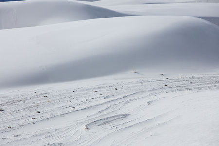 White sand dunes.