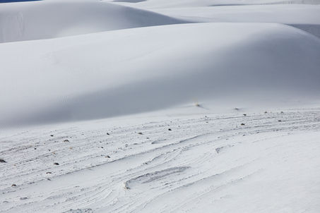 White sand dunes.