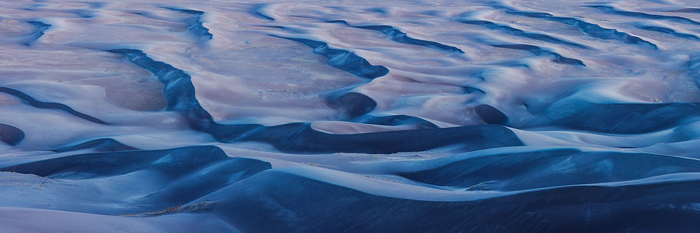 Abstract landscape photograph taken at Colorado's Great Sand Dunes National Park.