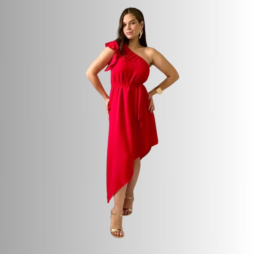 Vestido Midi Assimétrico