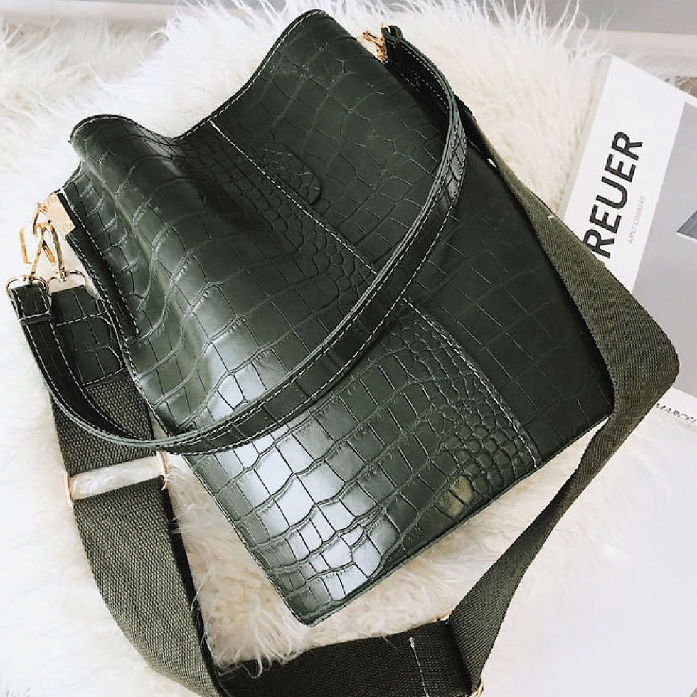 Thumbnail: Blake Shoulder Bag -Olive Croc