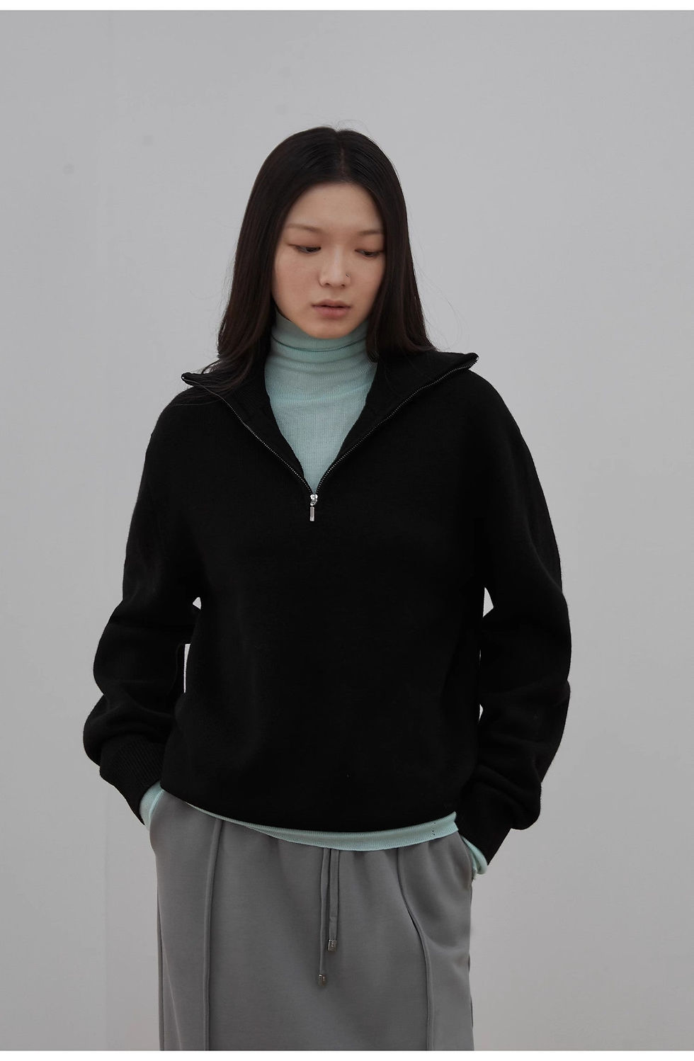 Thumbnail: Merino Wool Lazy Loose Pullover