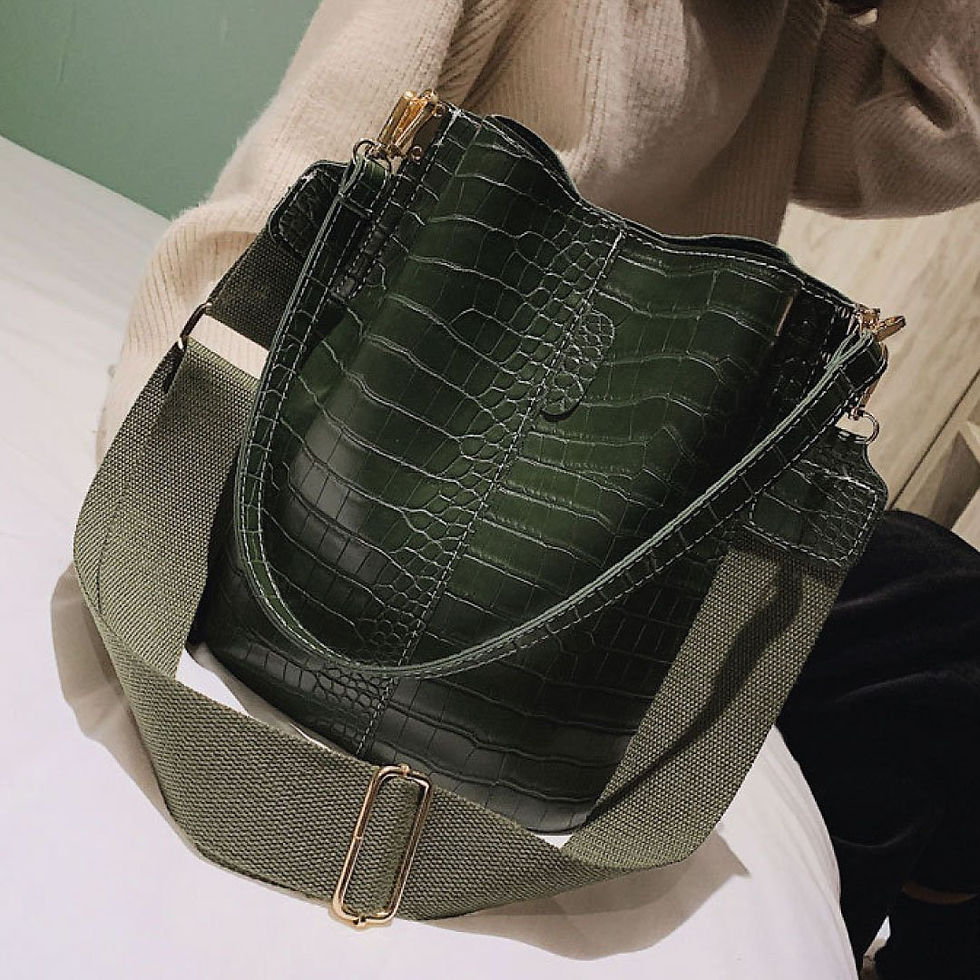 Thumbnail: Blake Shoulder Bag -Olive Croc