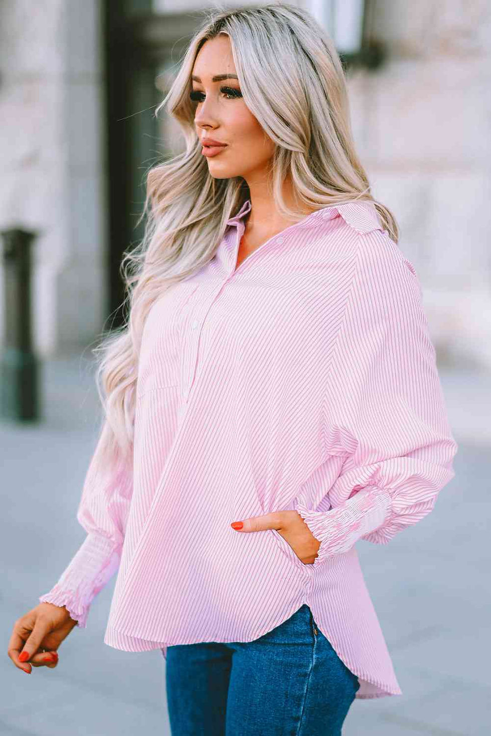 Thumbnail: Fernanda Lantern Sleeve Shirt-