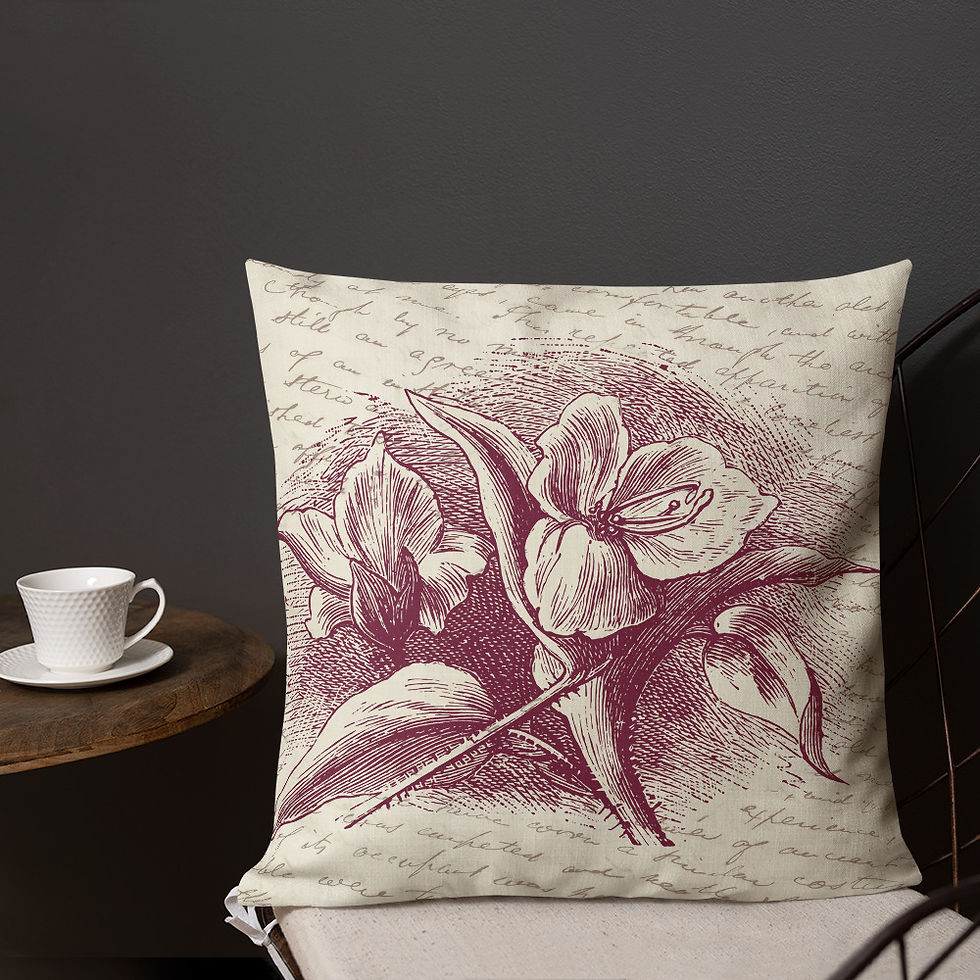 Thumbnail: Commelina-Botanical Flower Throw Pillow by Robert Arrington