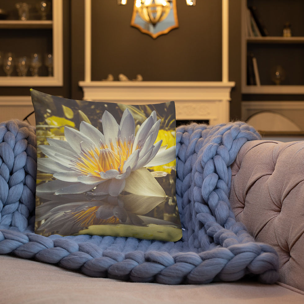 Thumbnail: Namaste Lotus Flower-Botanical Throw Pillow by Robert Arrington