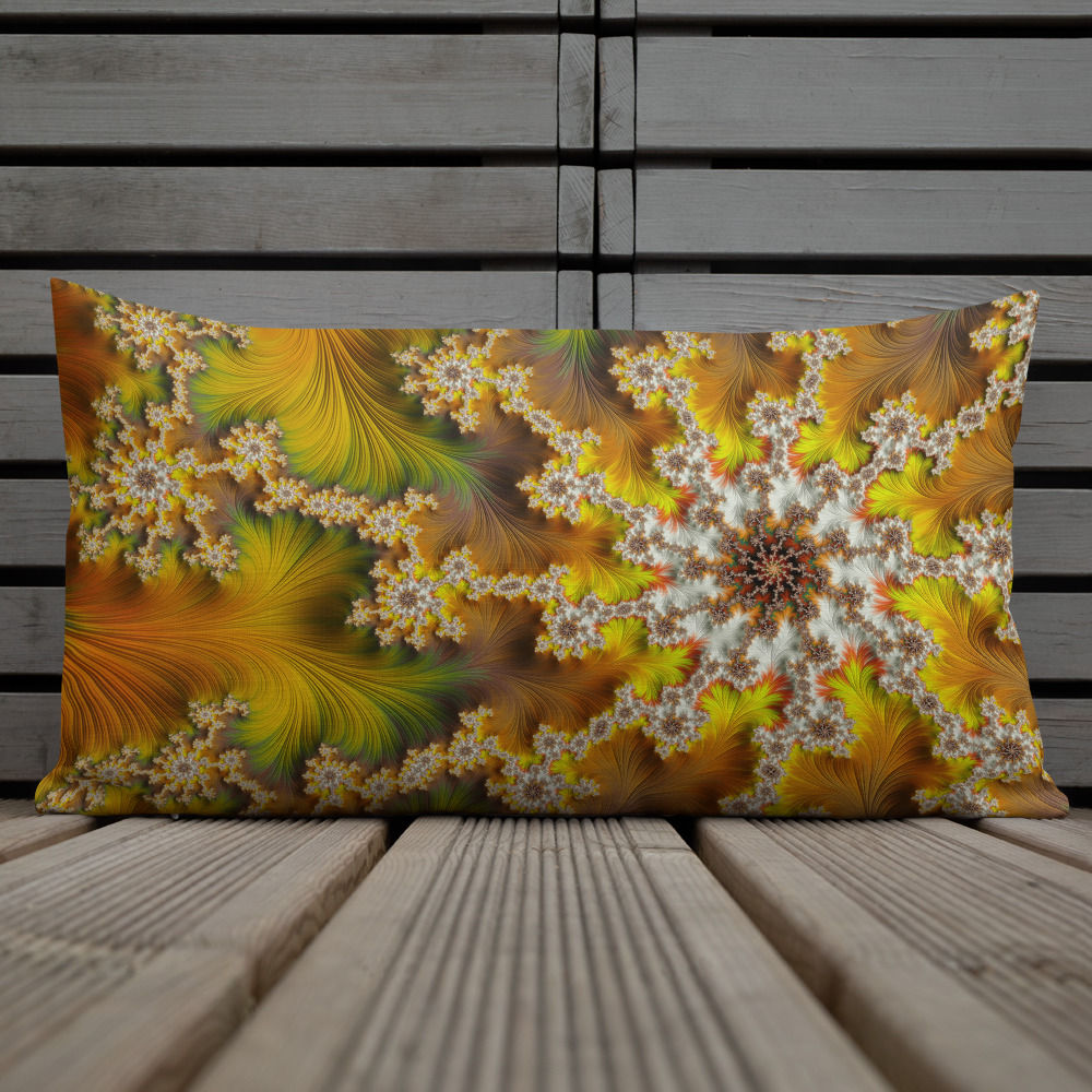 Angelas Gold Crown Chakra Fractal Throw Pillow by Robert Arrington