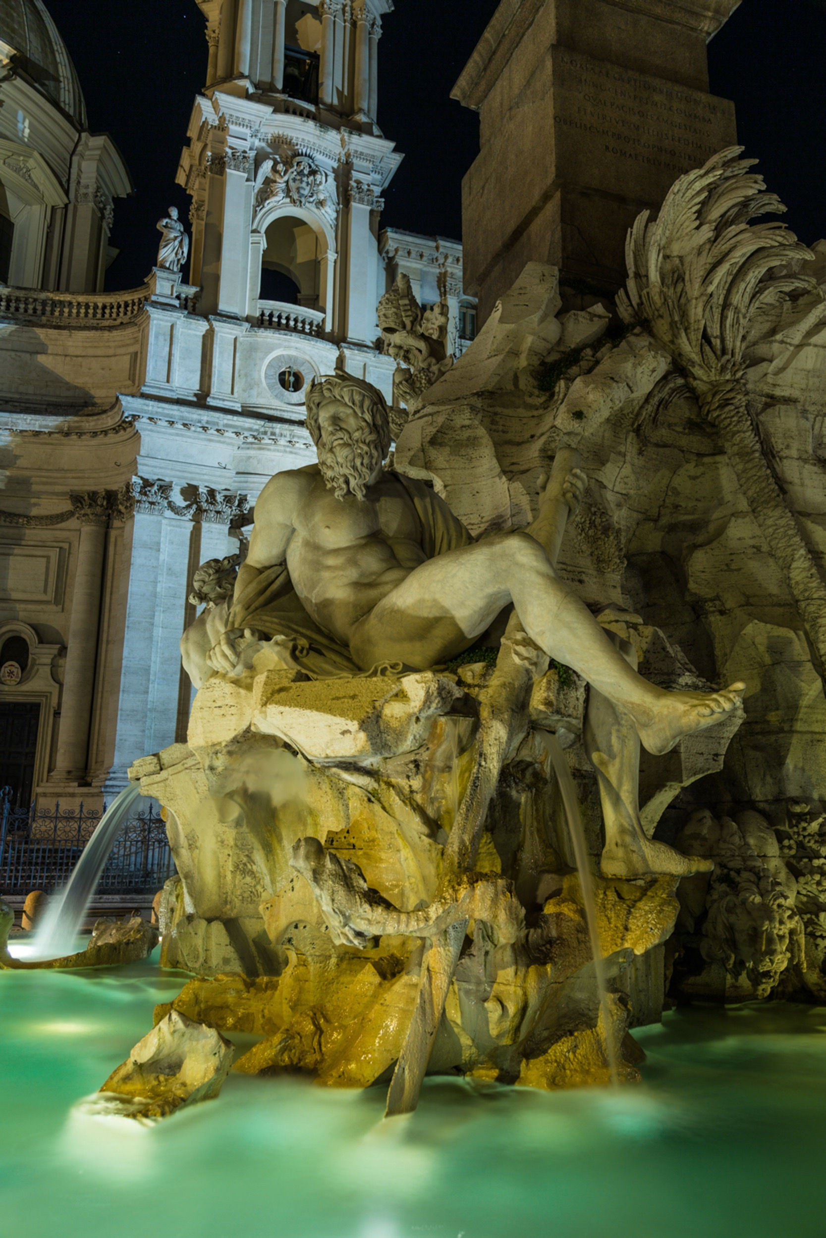 Neptune Fountain, Piazza Novona, Rome | Vivid Metal Print