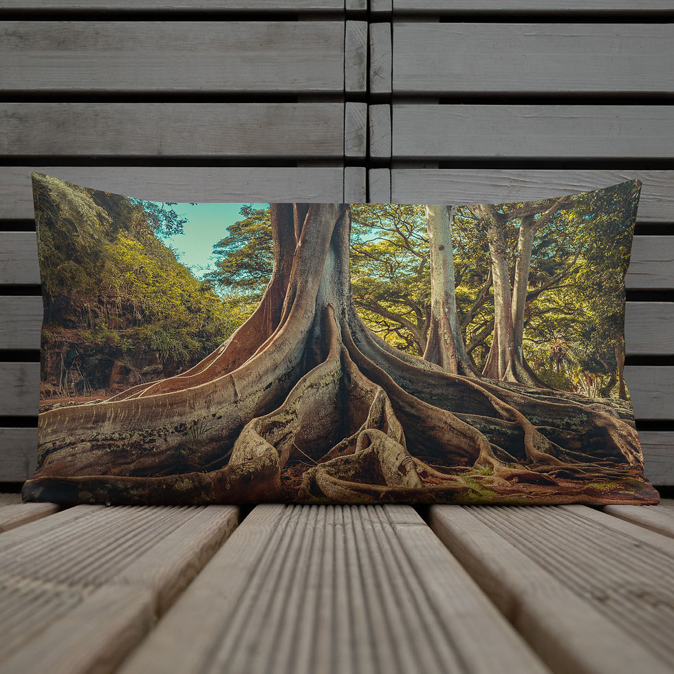 Jurassic Trees-Hawaii Throw Pillow by Robert Arrington