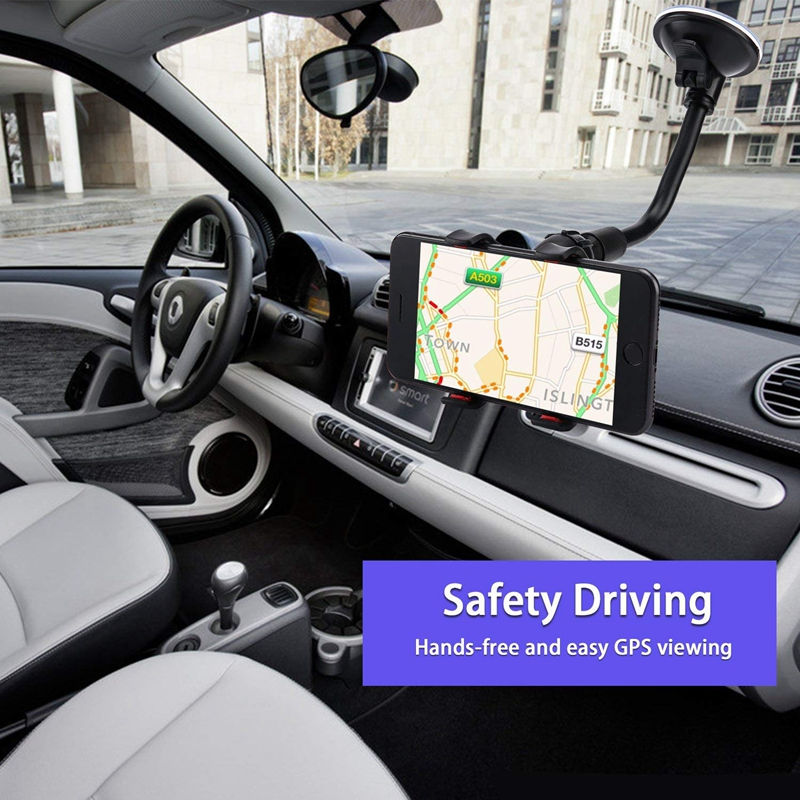 Thumbnail: 360 Rotate Sucker Car Phone Holder Flexible Mount Stand Mobile Cell Support For 