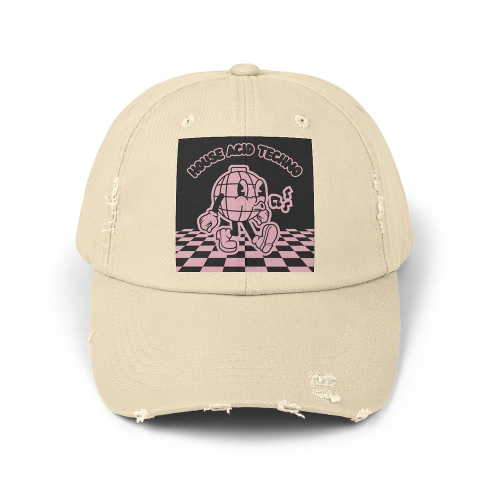 Dancefloor Unisex Distressed Dad Cap