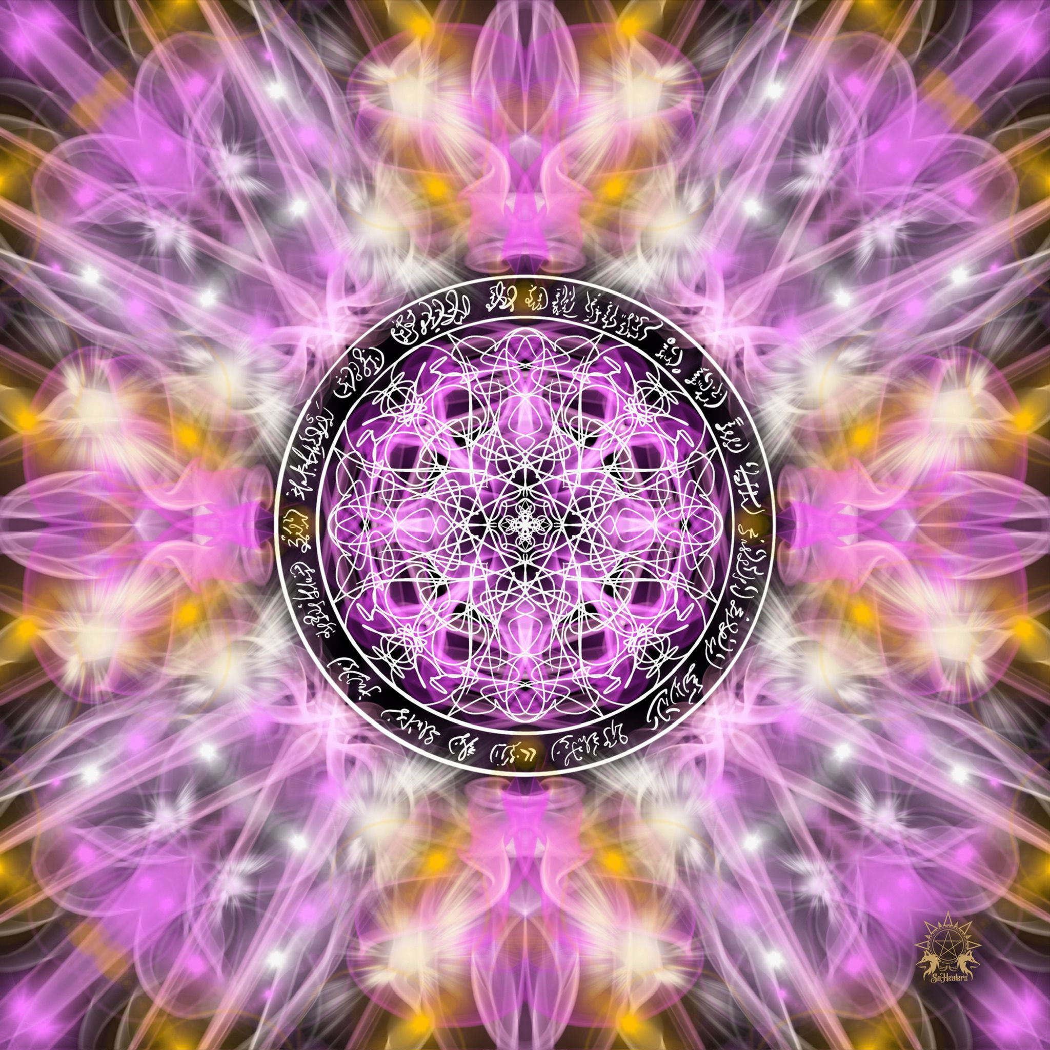 Archangel Chamuel & Pink Dragon Mandala Scarf (Sold Out)