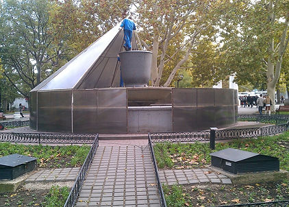 консервация фонтанов, укрытие фонтана