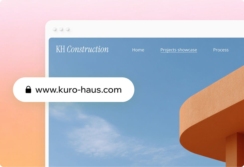 A custom domain and branded website managed together on Wix.