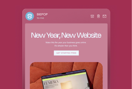 A newsletter that showcases Wix’s abilities.