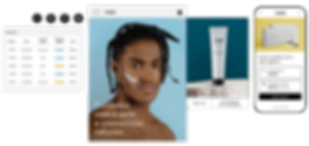 Atendimento de pedidos com vários canais de vendas para um site de cosméticos naturais e uma opção de compra de assinatura de produto no celular.