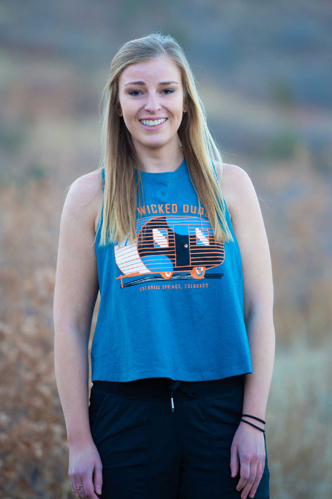 W's Cropped Camper Muscle Tank Top