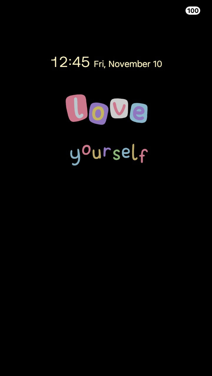 縮圖：Animated Love Yourself ♥ Cute Words (Video)