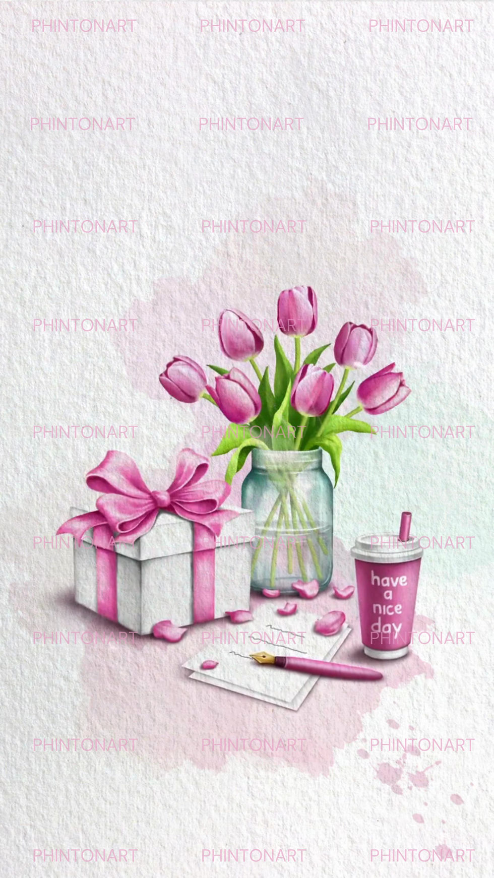 縮圖：Animated Pink Flowers And Gifts Corner| Retro Vibes (Video)
