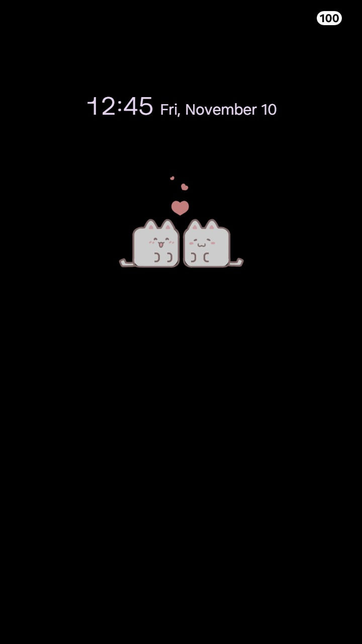 縮圖：Cute Couple Cats Cube In Love