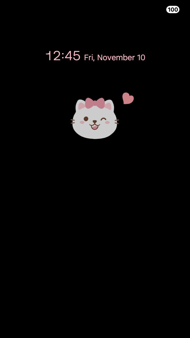 縮圖：Cute Pink Ribbon Kitten