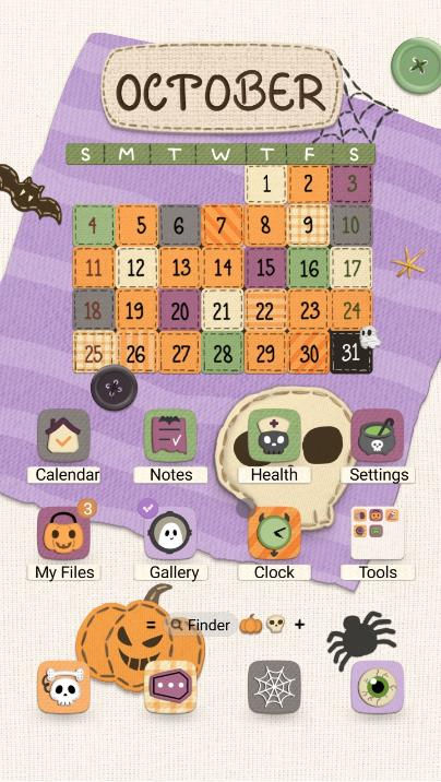 Halloween October Calendar Patchwork