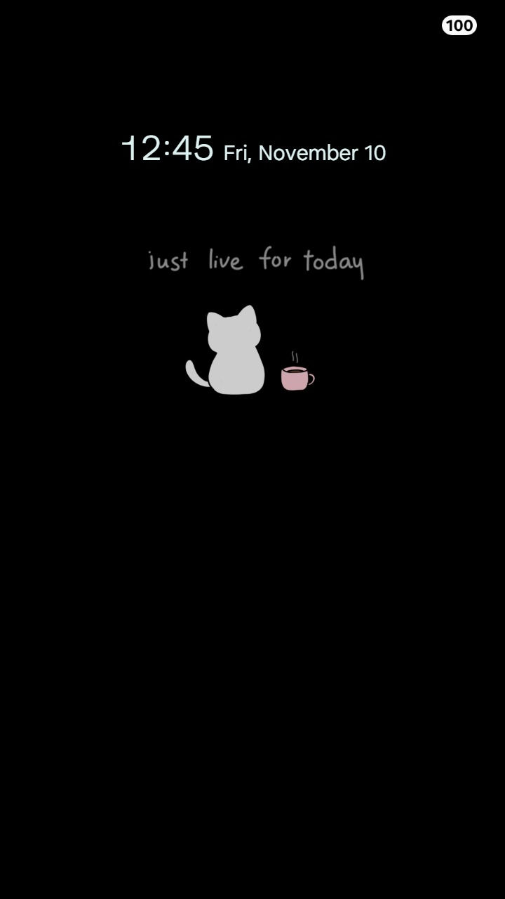 Thumbnail: Just Live For Today ♥ Minimal Cute Cat | Daily Motivation Series