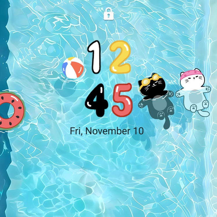 縮圖：Cute Cats Chilling In A Summer Pool