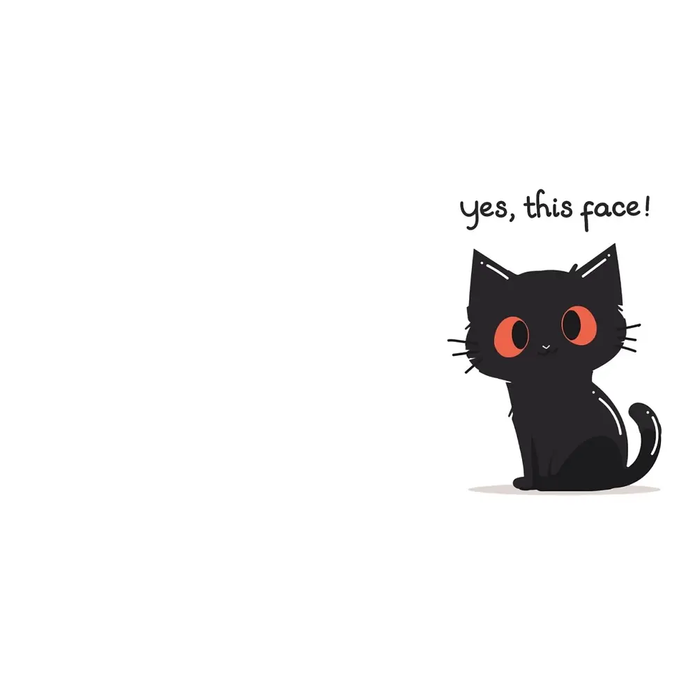 Thumbnail: Animated Yes, This Face! Cute Black Cat (Video)