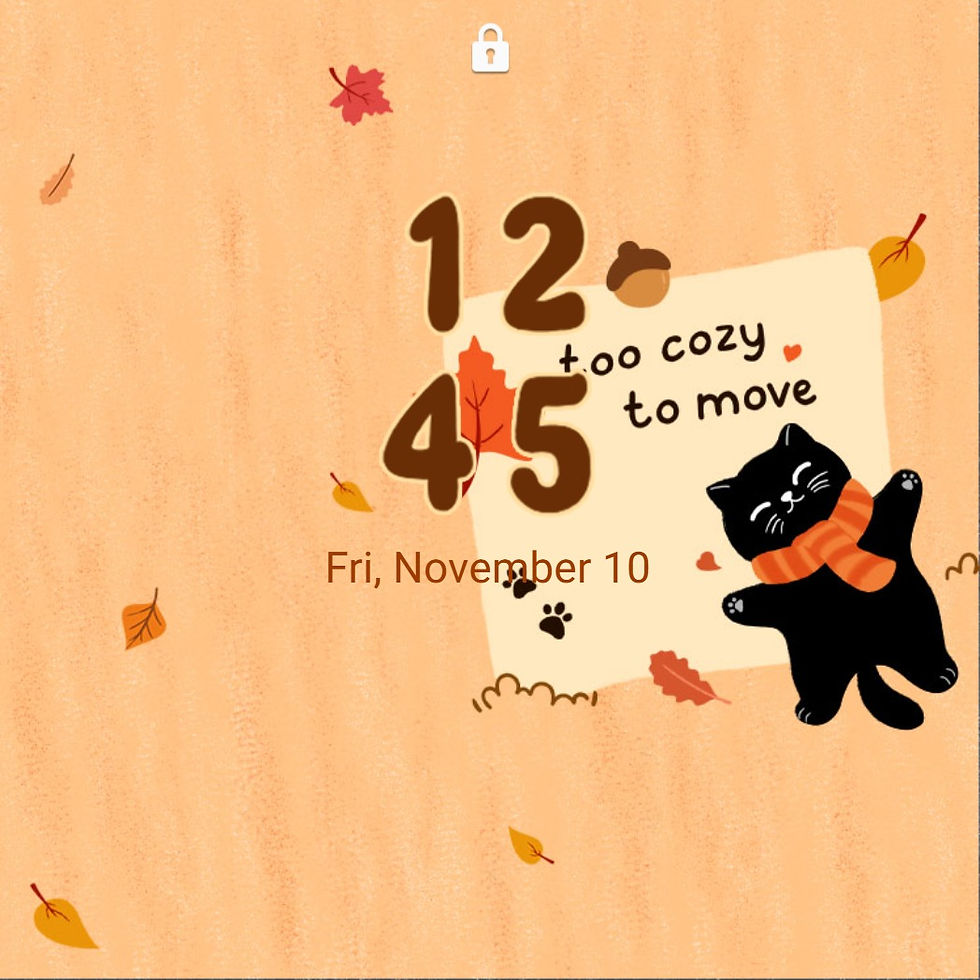 縮圖：Warm Autumn With Black Cat| Miiro Vibes