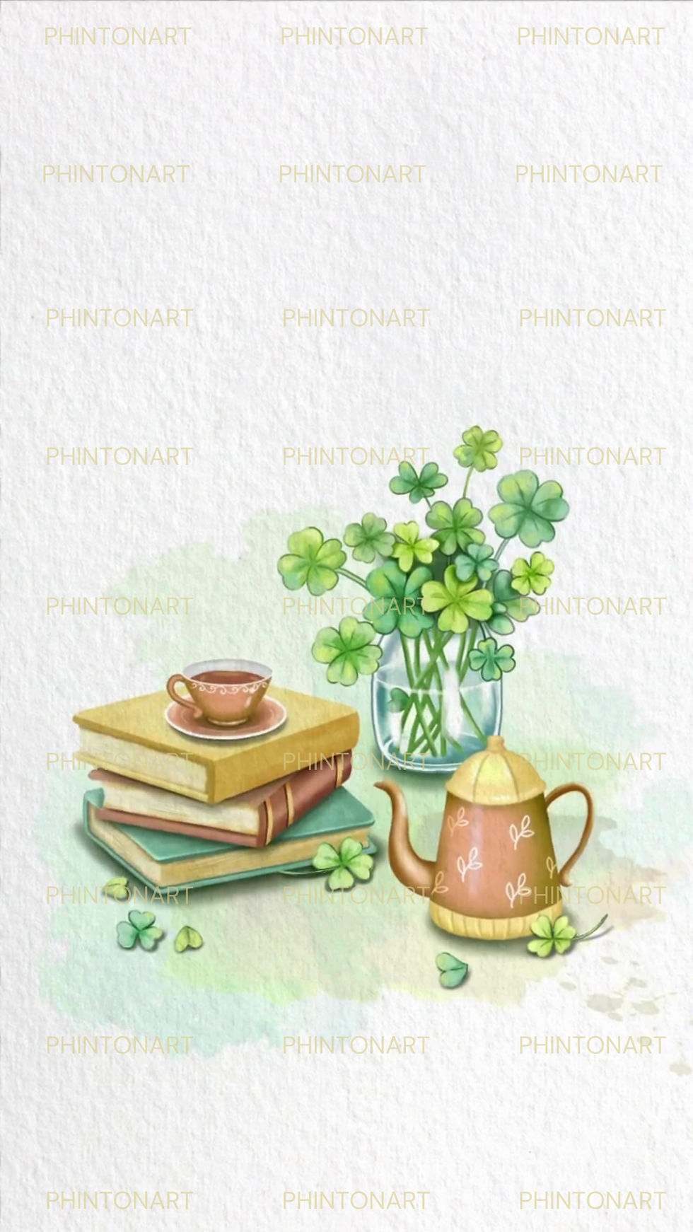 縮圖：Animated Clover Leaves Lucky ♥ Cozy Books| Retro Vibes (Video)