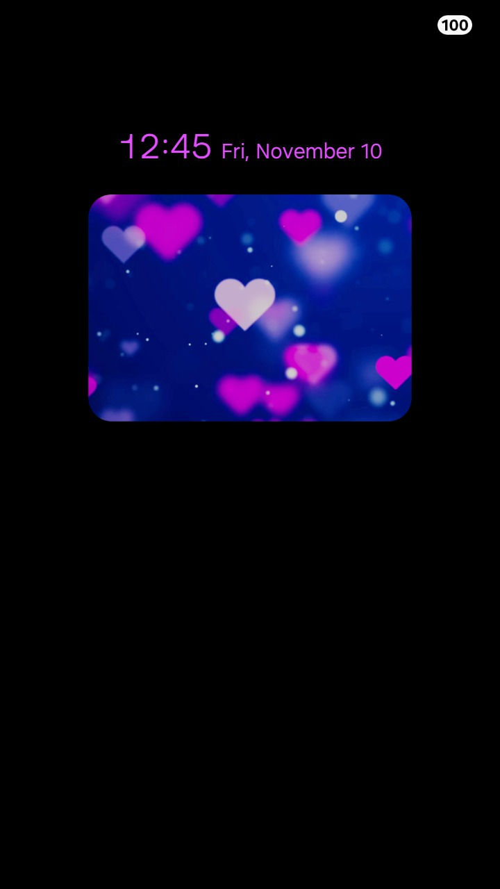 縮圖：Animated Floating Glowing Neon Love Hearts (Video)