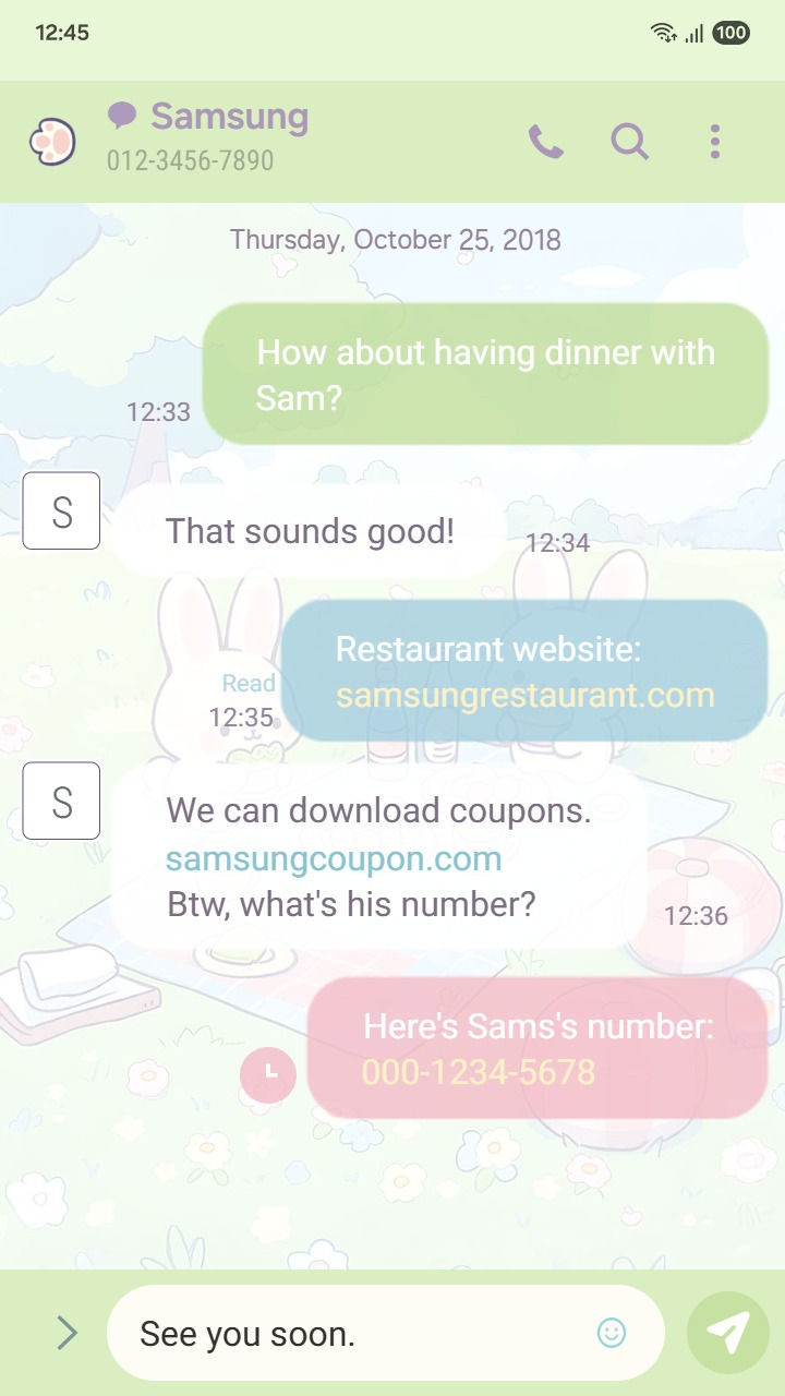 섬네일: Cute Bunny Picnic In Spring Garden