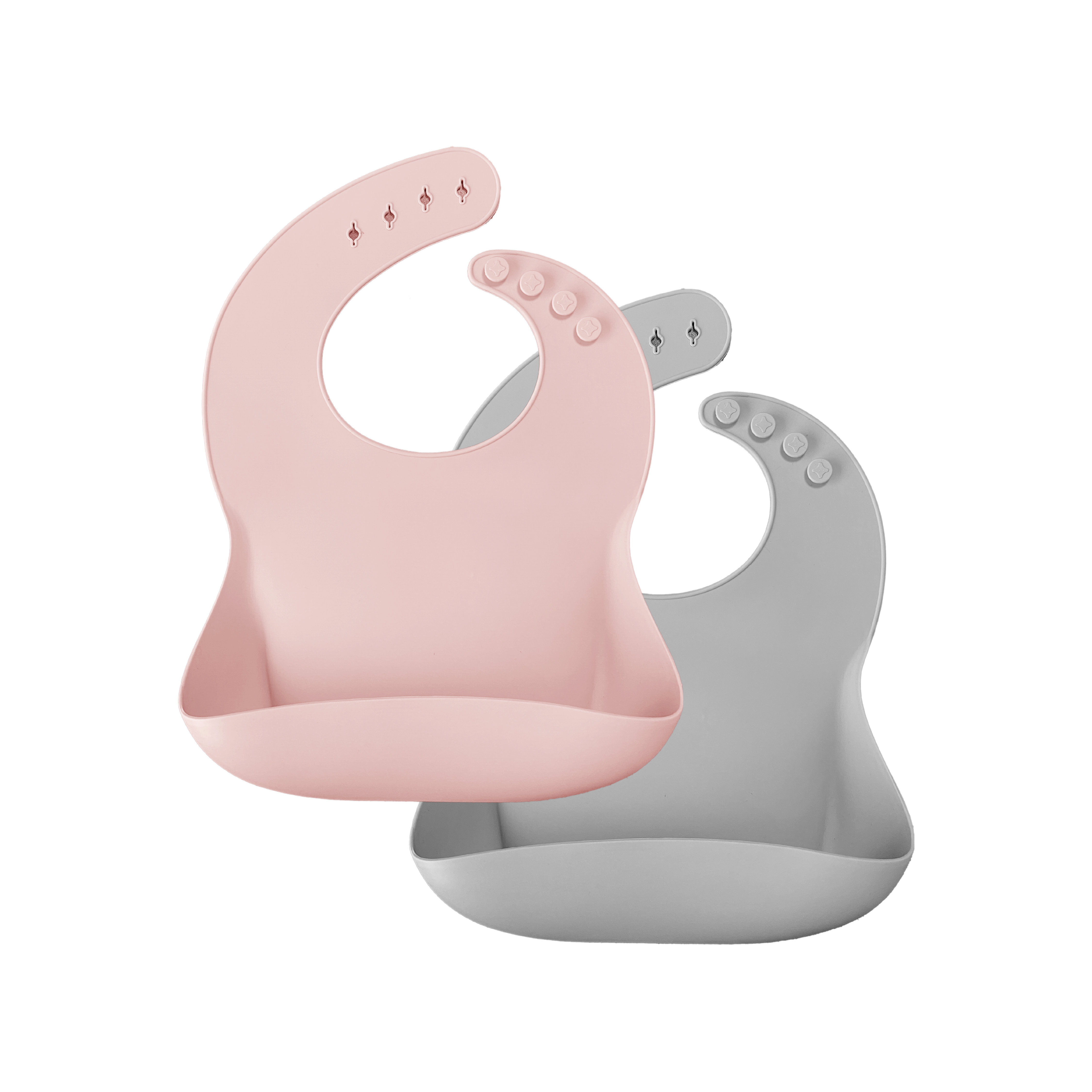 BASICS-BIBS Silicone Feeding Bib 2 pcs