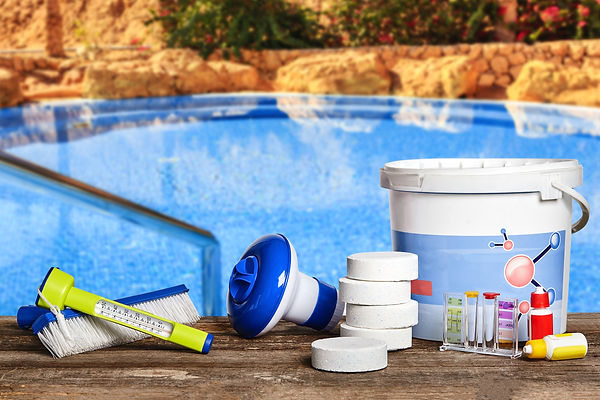 Pool and spa maintenance equipment and chemicals 