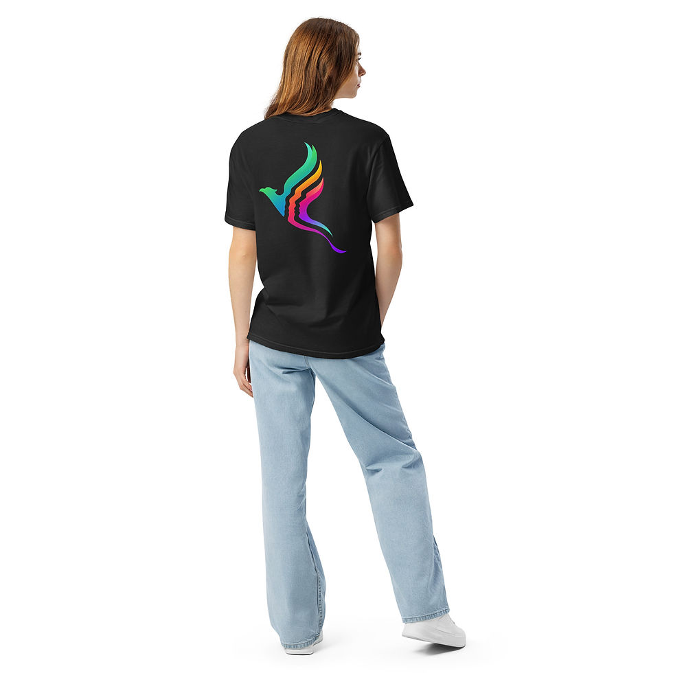 Thumbnail: Unisex garment-dyed heavyweight t-shirt (Logo Front and Back)