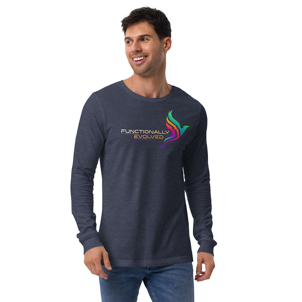 Thumbnail: FUNctionally EVOlved Unisex Long Sleeve (Logo Front & Back) Tee