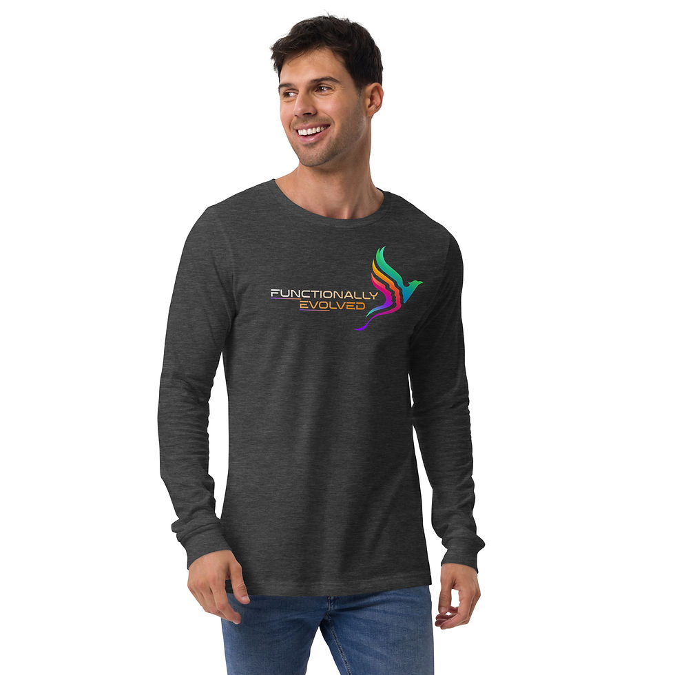 Thumbnail: FUNctionally EVOlved Unisex Long Sleeve (Logo Front & Back) Tee