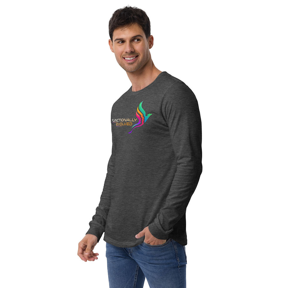Thumbnail: FUNctionally EVOlved Unisex Long Sleeve (Logo Front & Back) Tee