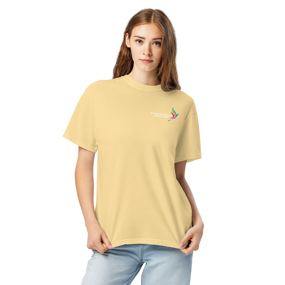 Thumbnail: Unisex garment-dyed heavyweight t-shirt (Logo Front and Back)
