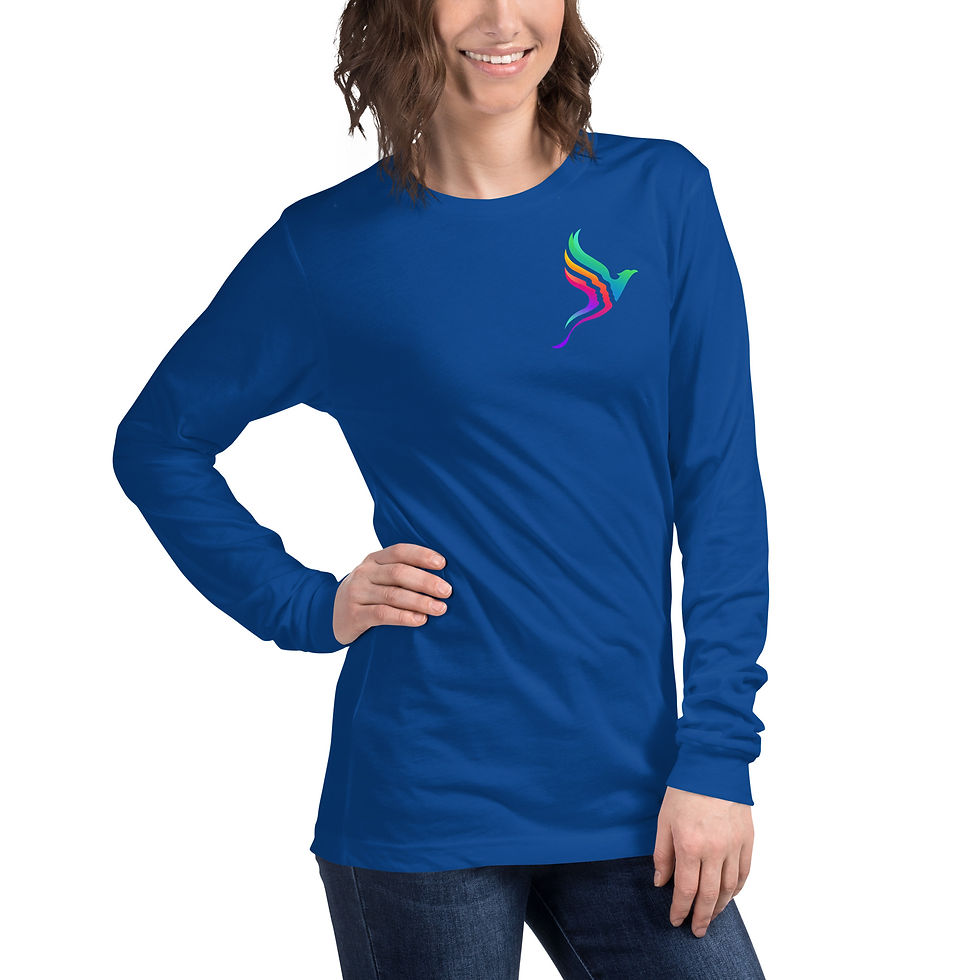 Thumbnail: Unisex Long Sleeve Tee Light Weight (Phoenix Logo Front & Back)