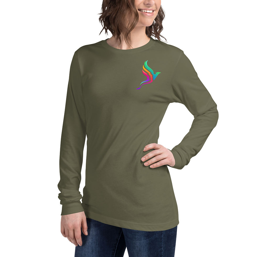 Thumbnail: Unisex Long Sleeve Tee Light Weight (Phoenix Logo Front & Back)