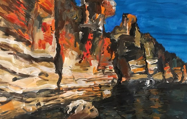 Geiki Gorge lV, acrylic on paper 32 x 50cm.jpeg